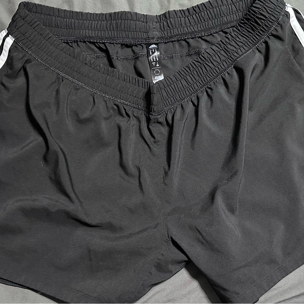 Adidas Black Athletic Shorts Lightweight Quick-Dry NWOT